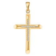 Anhänger – Kreuz mit Zirkonia Bild 1