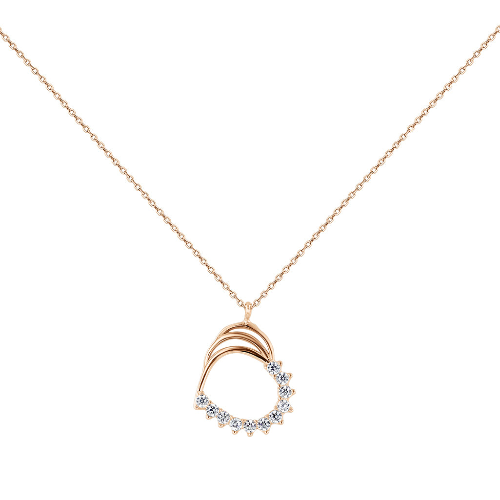 Collier mit Anhänger und Zirkonia Bild 1