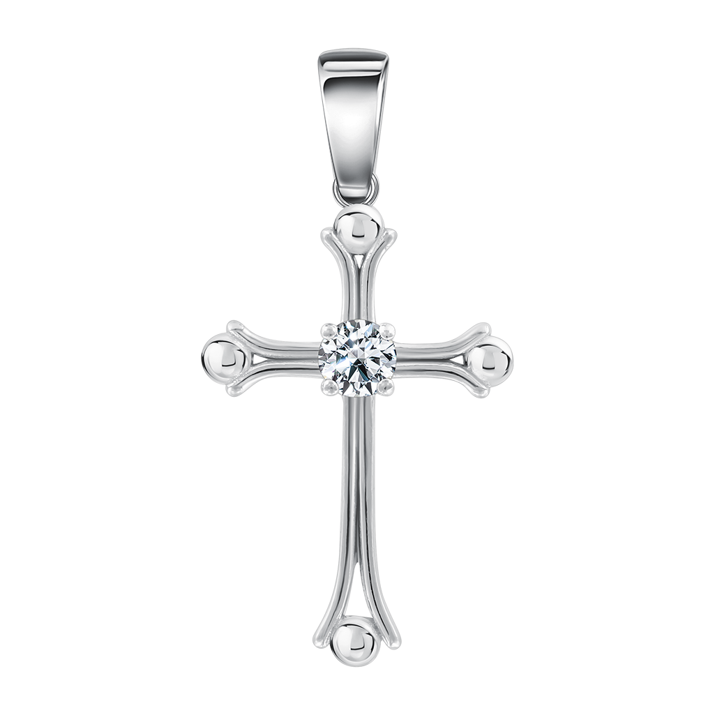 Anhänger-Kreuz mit Zirkonia Bild 1