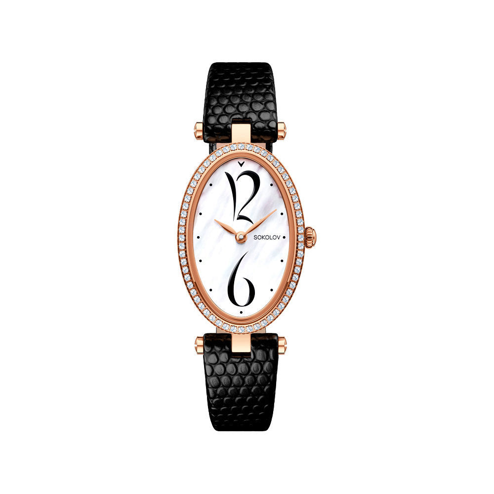 Gold Uhr, Sokolov-Allure, mit Brillanten Bild 2