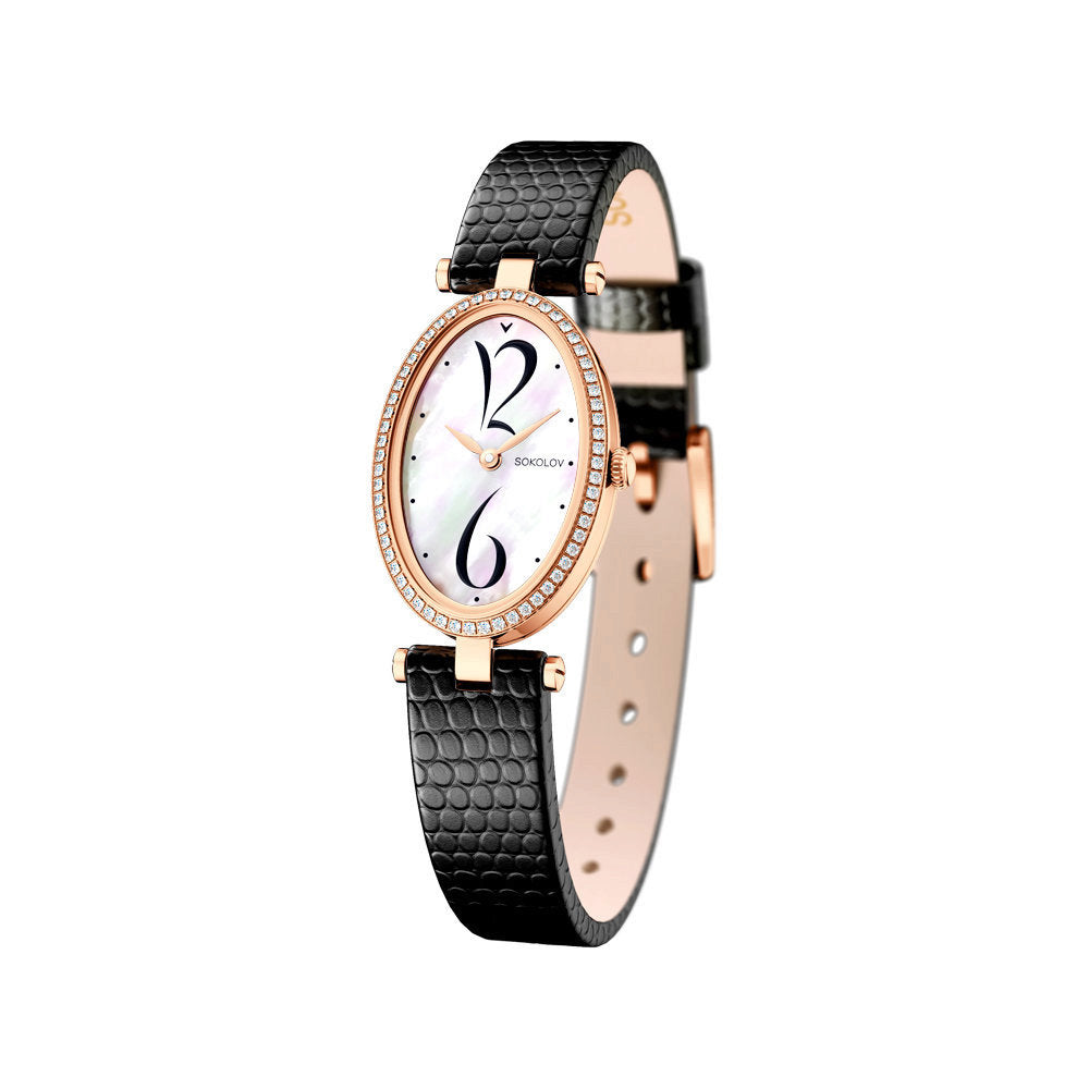 Gold Uhr, Sokolov-Allure, mit Brillanten Bild 1