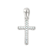 Anhänger – Kreuz mit Zirkonia Bild 1
