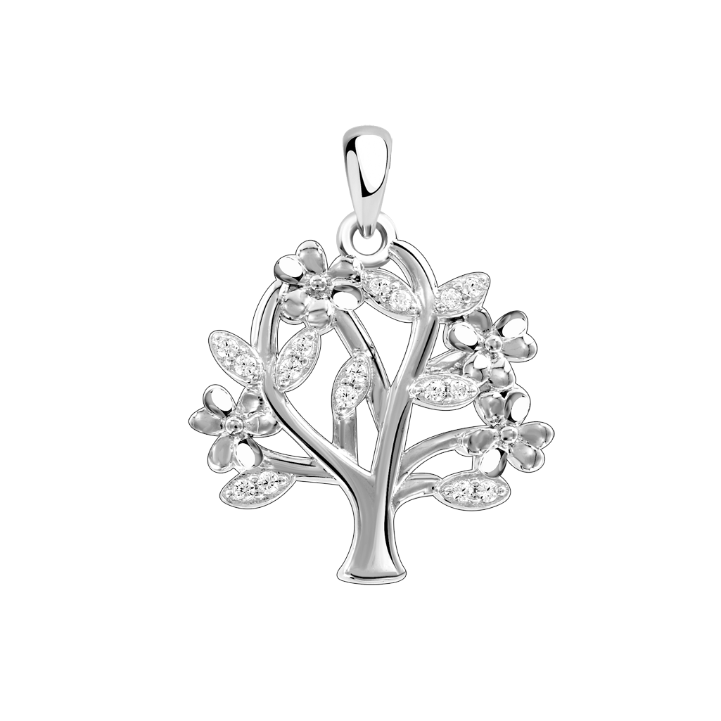 Anhänger "Baum des Lebens" mit Zirkonia Bild 1