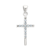 Anhänger – Kreuz mit Zirkonia Bild 1
