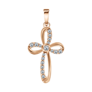 Anhänger – Kreuz mit Zirkonia Bild 1