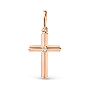 Anhänger – Kreuz mit Zirkonia Bild 1