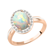 Damenring mit Opal und Brillanten Bild 1