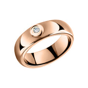 Damenring mit Brillant und Rotgold Keramik Bild 1