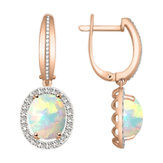 Ohrhänger mit Opal und Brillanten Bild 1