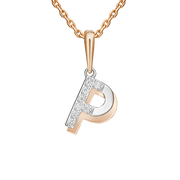 Buchstabenanhänger "P" mit Zirkonia Bild 1