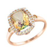 Damenring mit Swarovski Zirkonia und Topas Swarovski Bild 1
