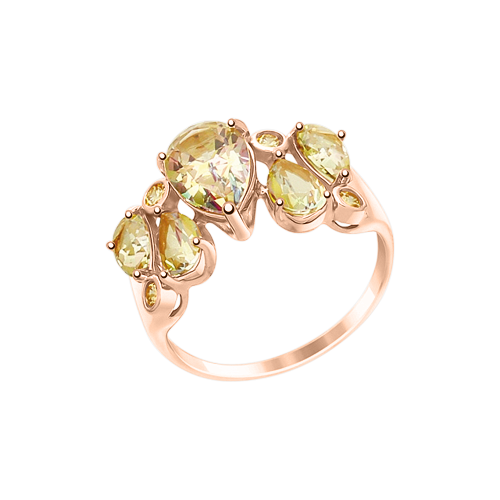 Damenring mit Swarovski Zirkonia und Topas Swarovski Bild 1