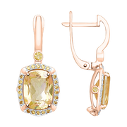 Ohrhänger mit Swarovski Zirkonia und Topas Swarovski Bild 1
