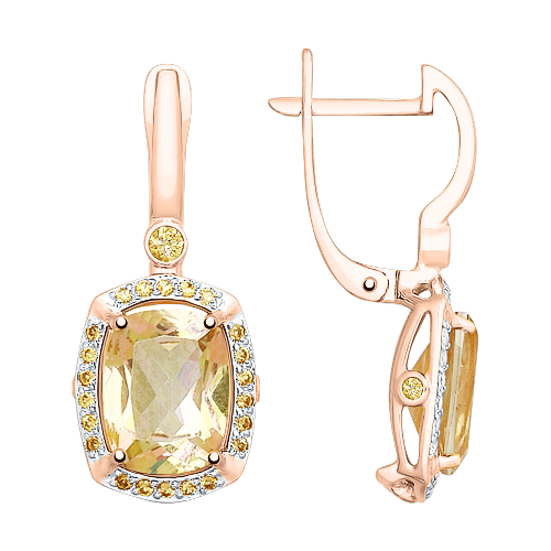 Ohrhänger mit Swarovski Zirkonia und Topas Swarovski Bild 1
