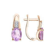 Ohrhänger mit Amethyst und Zirkonia Bild 1