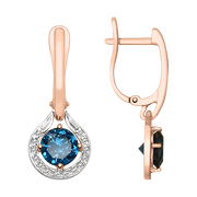 Ohrhänger mit London Blue Topas und Zirkonia Bild 1