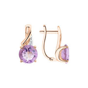 Ohrringe mit Amethyst und Zirkonia Bild 1