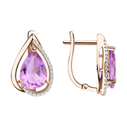 Ohrhänger mit Amethyst und Zirkonia Bild 1
