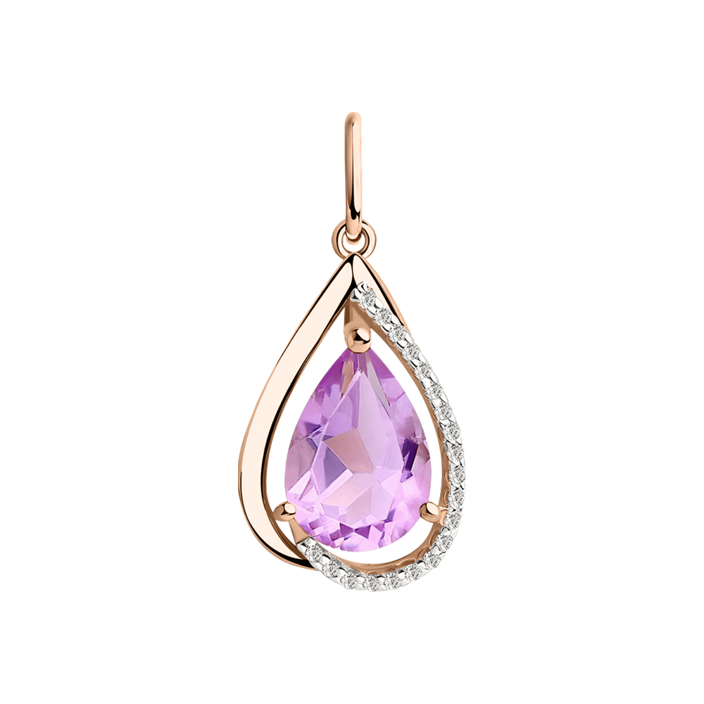 Anhänger mit Amethyst und Zirkonia Bild 1