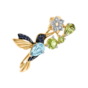 Brosche mit Topas, Chrysolith und Zirkonia Bild 1