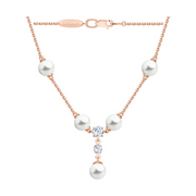 Collier mit Perle und Zirkonia Bild 1