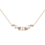 Collier mit Perlen und Zirkonia Bild 1