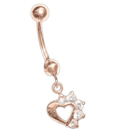 Bauchpiercing mit Zirkonia Bild 1