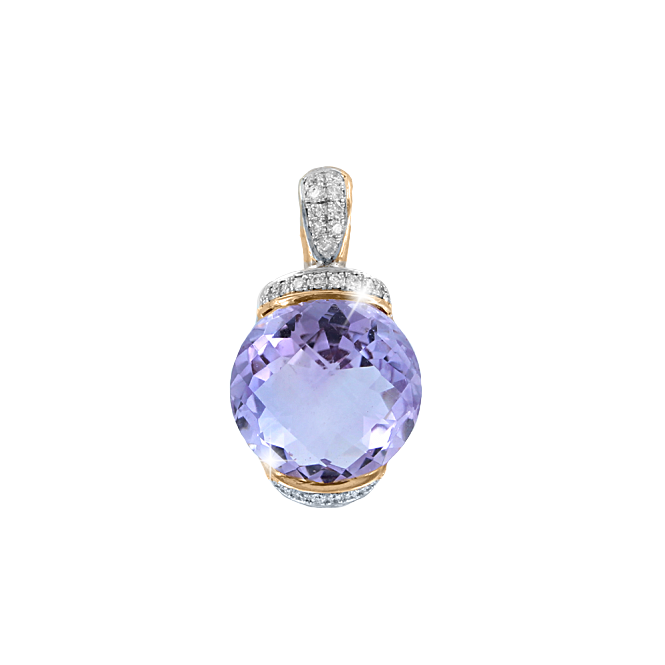 Anhänger mit Brillanten und Amethyst Bild 1