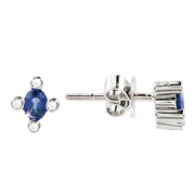 Ohrstecker mit Brillanten und Saphir Bild 1