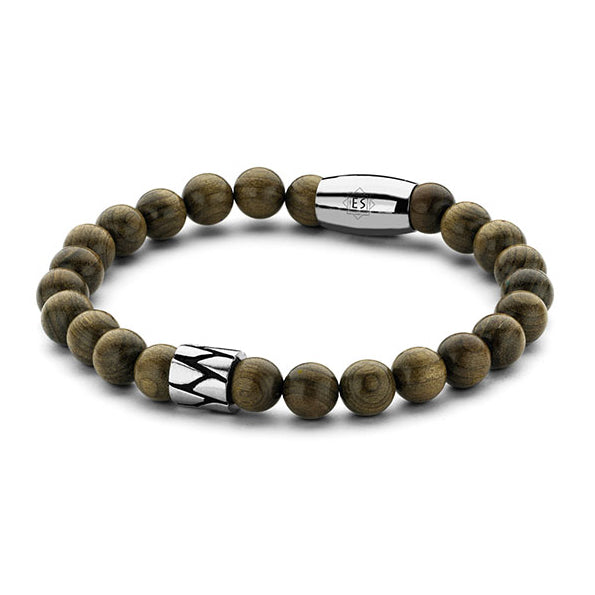 Armband mit Perlen aus Edelholz Bild 1