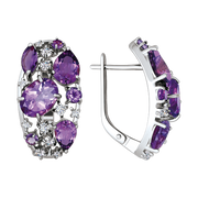Ohrhänger mit Amethyst und Zirkonia Bild 1