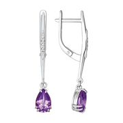 Ohrhänger mit Amethyst und Zirkonia Bild 1