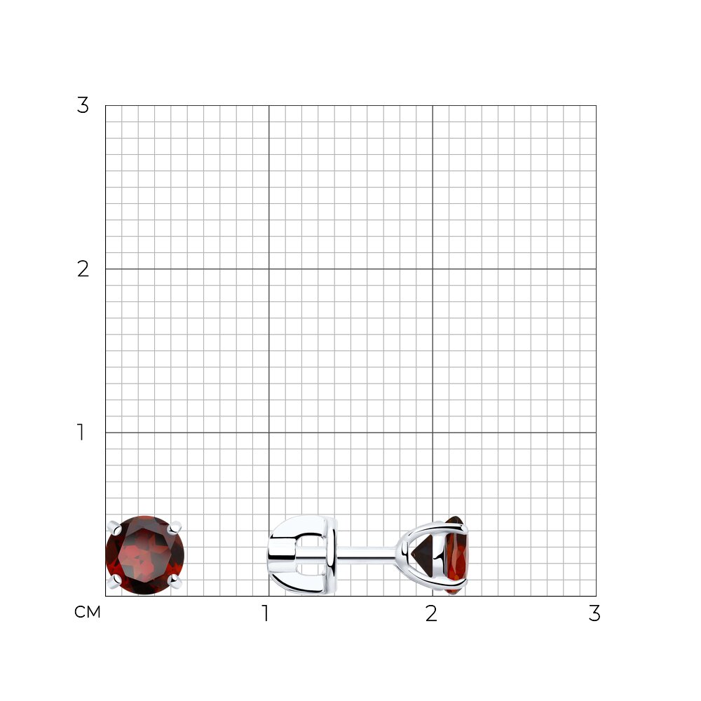Ohrstecker mit Granat Bild 3