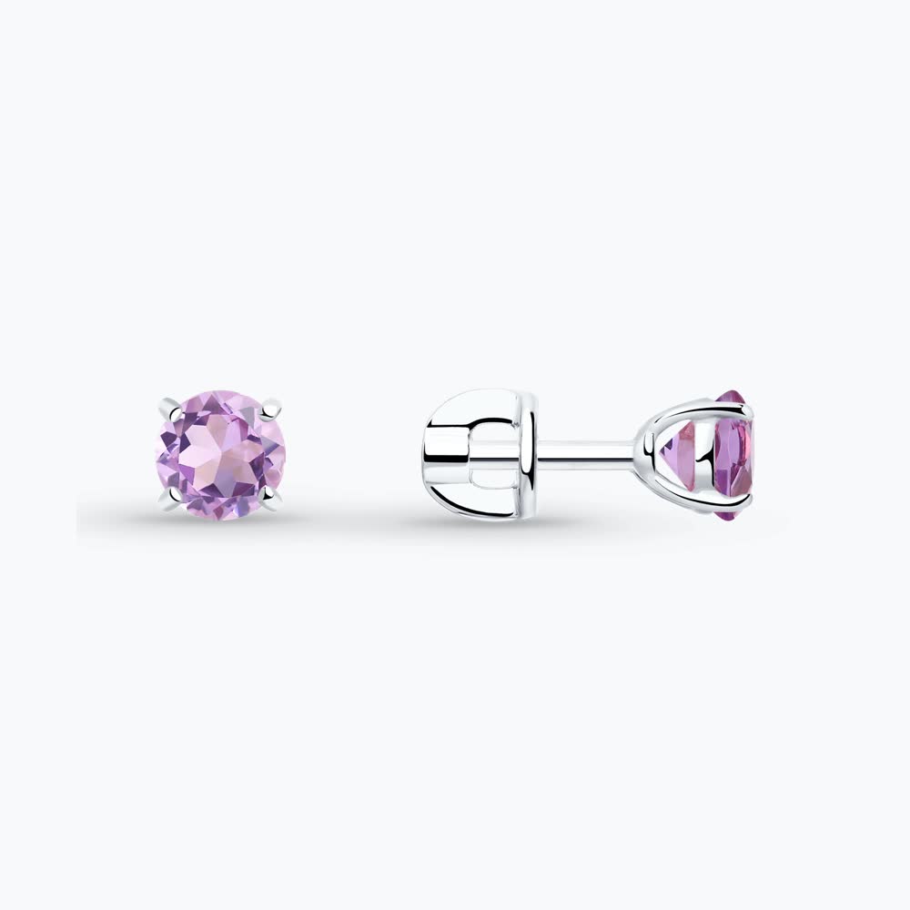 Ohrstecker mit Amethysten Bild 2