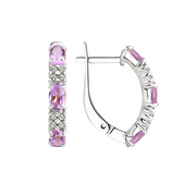 Ohrhänger mit Amethyst und Zirkonia Bild 1