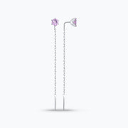 Ohrhänger als Durchzieher mit Amethyst Bild 1