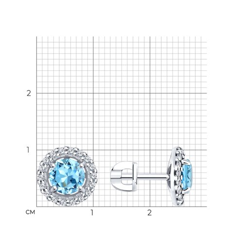 Ohrstecker mit Topas Swiss und Zirkonia Bild 3