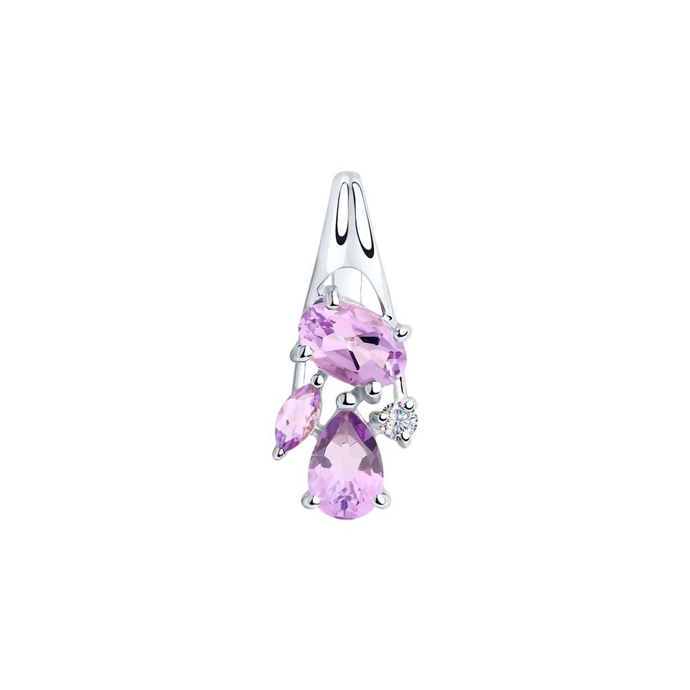 Anhänger mit Amethysten und Zirkonia Bild 1