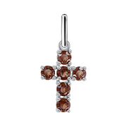 Anhänger – Kreuz mit Granat Bild 1