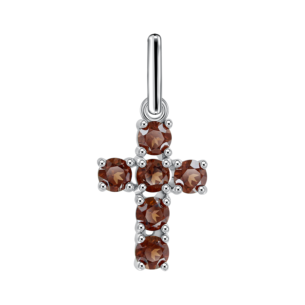 Anhänger – Kreuz mit Granat Bild 1