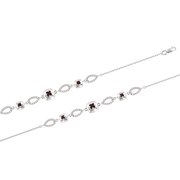 Armband mit Granat und Zirkonia Bild 1