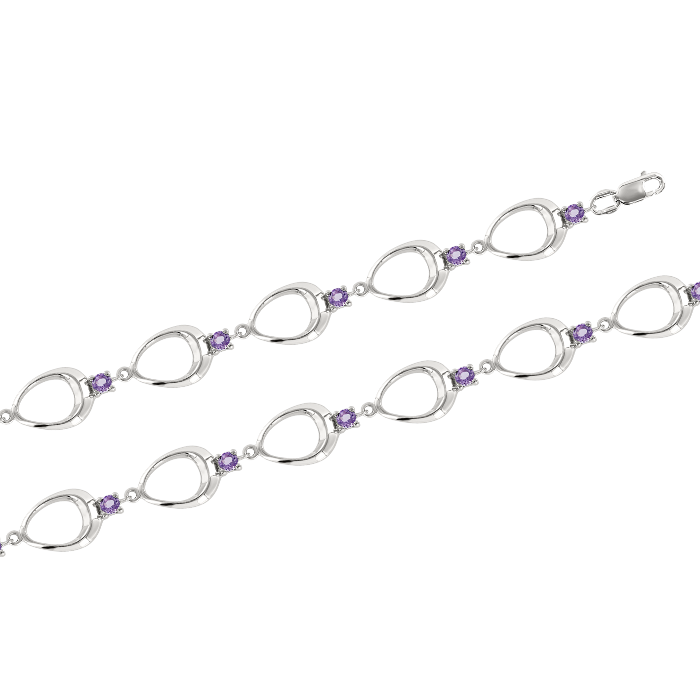 Armband mit Amethyst Bild 1