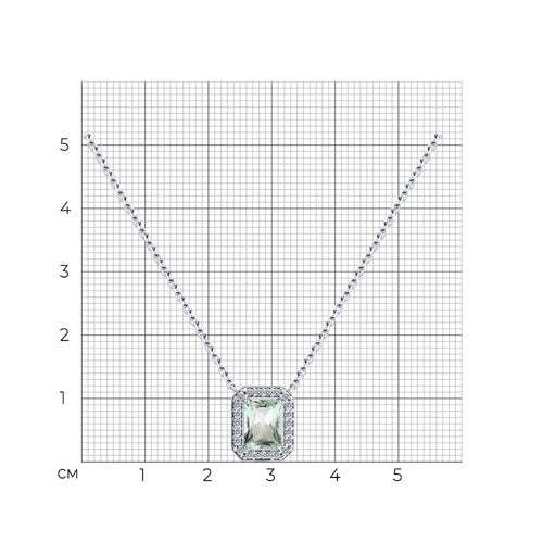 Collier mit Prasiolith und Zirkonia Bild 2
