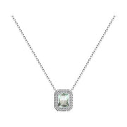 Collier mit Prasiolith und Zirkonia Bild 1