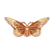 Brosche Schmetterling mit Zirkonia und Emaille Bild 1
