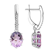 Ohrringe mit Amethyst und Zirkonia Bild 1