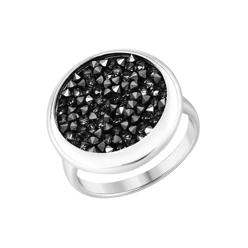 Damenring mit schwarzen Kristallen Swarovski Bild 1