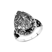 Damenring mit Swarovski Kristall und Zirkonia Bild 1