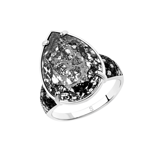 Damenring mit Swarovski Kristall und Zirkonia Bild 1