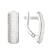 Ohrringe mit Zirkonia und Emaille Bild 1